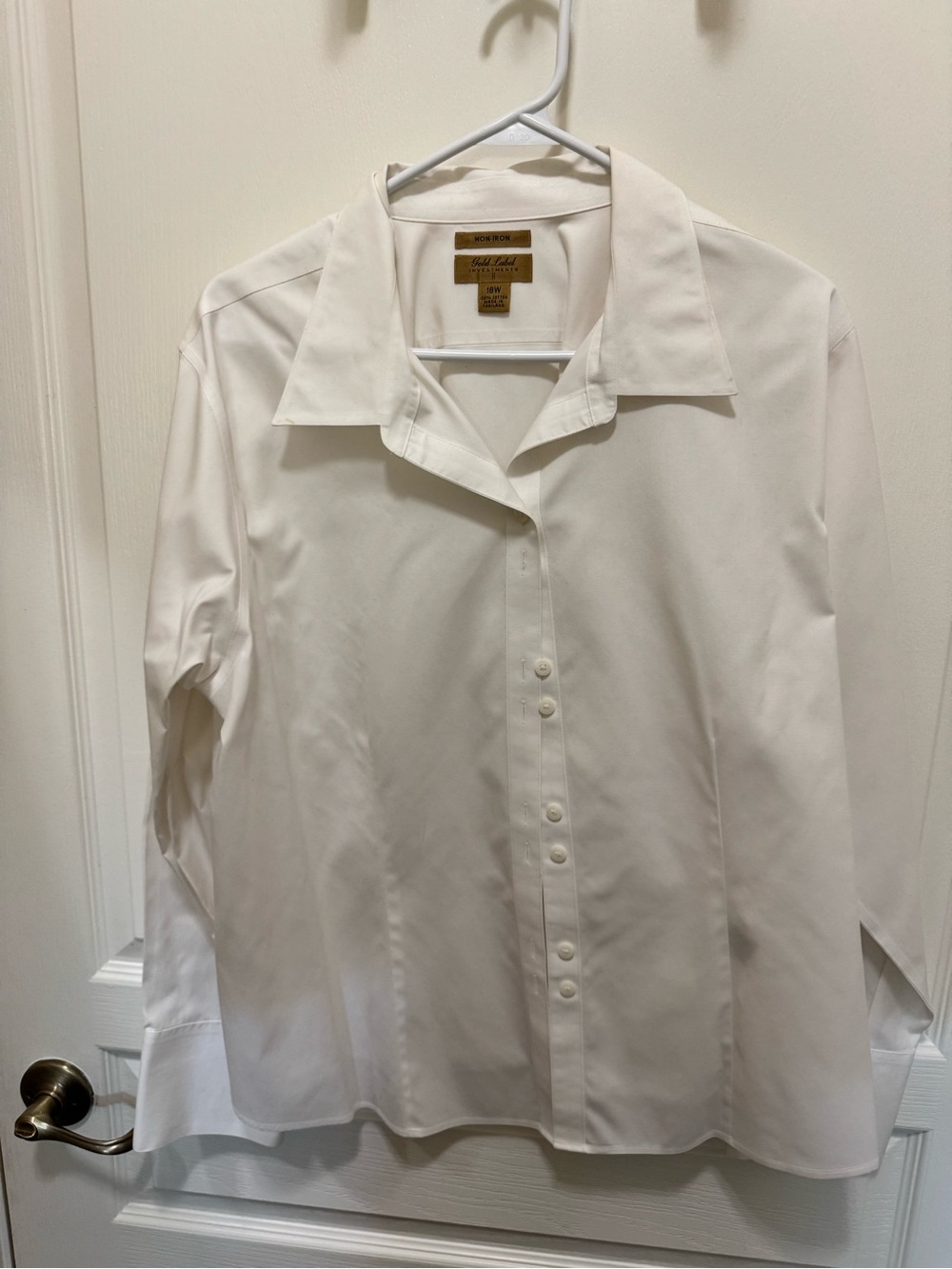 Classic White Button-Front Blouse by St. John's Bay